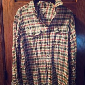 MENS LARGE OLD NAVY FLANNEL BUTTON DOWN